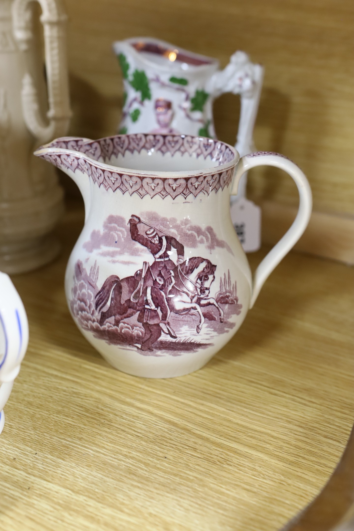 A Victorian volunteers jug, Rifle Club cups, related jugs inc NRA etc